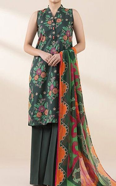 Sapphire Green Lawn Suit | Pakistani Lawn Dress in USA- Image 1