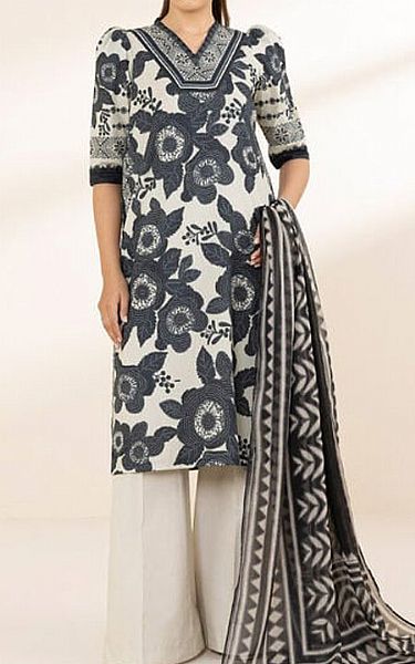 Sapphire Black/Off White Lawn Suit | Pakistani Lawn Dress in USA- Image 1