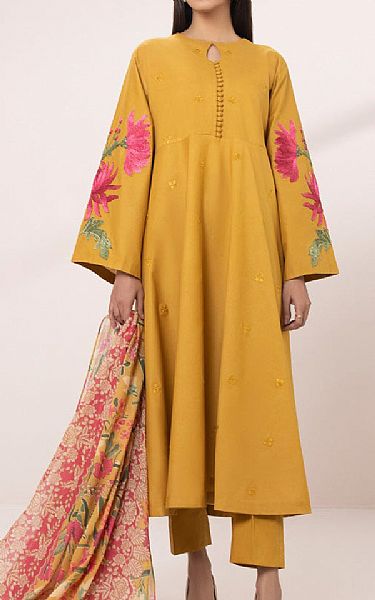 Sapphire Mustard Cambric Suit | Pakistani Lawn Suits- Image 1