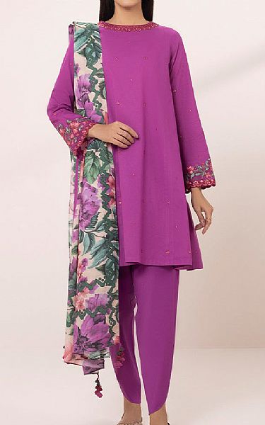 Sapphire Warm Purple Lawn Suit | Pakistani Lawn Suits- Image 1