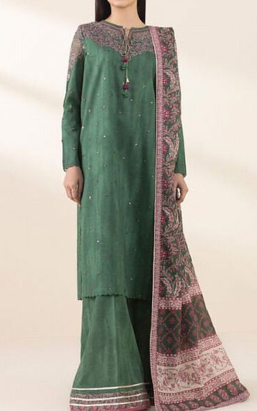Sapphire Green Lawn Suit | Pakistani Lawn Dress in USA- Image 1