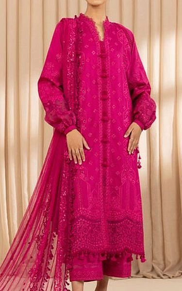 Sapphire Magenta Cotton Suit | Pakistani Lawn Dress in USA- Image 1