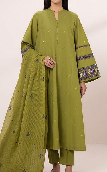 Sapphire OIive Green Lawn Suit | Pakistani Lawn Suits- Image 1