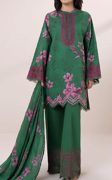 Sapphire Bottle Green Lawn Suit | Pakistani Lawn Suits- Image 1