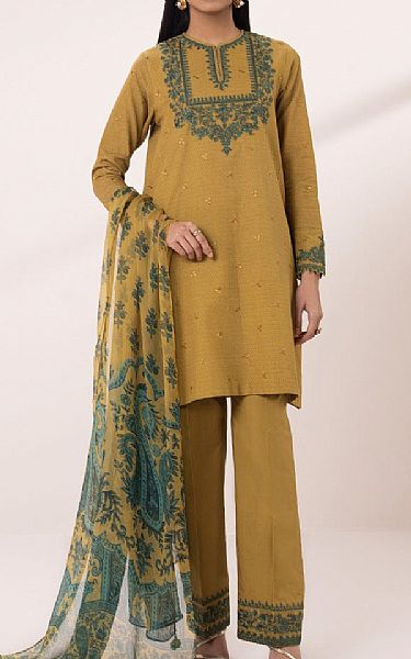 Sapphire Satin Sheen Gold Dobby Suit | Pakistani Lawn Suits- Image 1