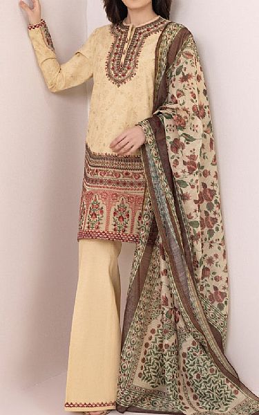 Sapphire Desert Sand Jacquard Suit | Pakistani Lawn Suits- Image 1