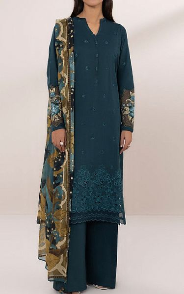 Sapphire Nile Blue Cotton Suit | Pakistani Lawn Suits- Image 1