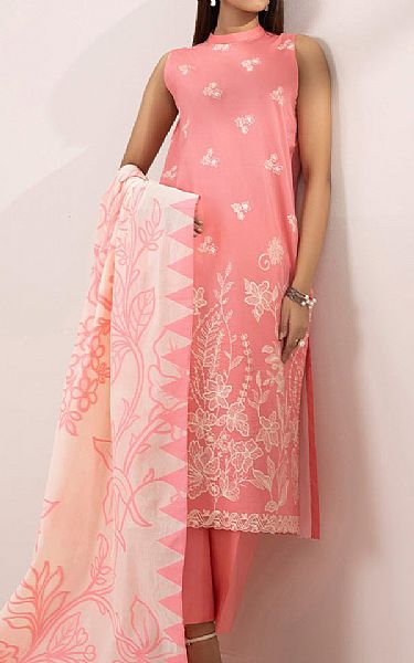 Sapphire Pink Cambric Suit | Pakistani Lawn Suits- Image 1
