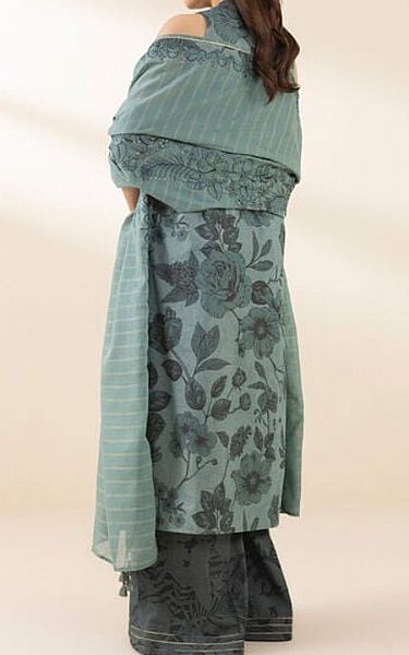 Sapphire Greyish Turquoise Lawn Suit | Pakistani Lawn Dress in USA- Image 2