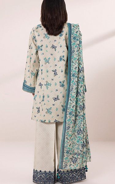 Sapphire Off White/Teal Lawn Suit | Pakistani Lawn Suits- Image 2