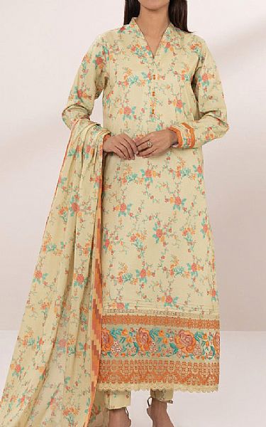 Sapphire Cream Lawn Suit | Pakistani Lawn Suits- Image 1