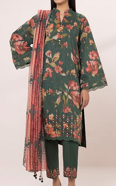 Sapphire Mineral Green Lawn Suit | Pakistani Lawn Suits- Image 1