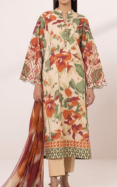 Sapphire Ivory/Multi Lawn Suit | Pakistani Lawn Suits- Image 1