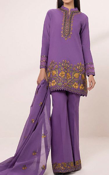 Sapphire Muted Purple Lawn Suit | Pakistani Lawn Suits- Image 1