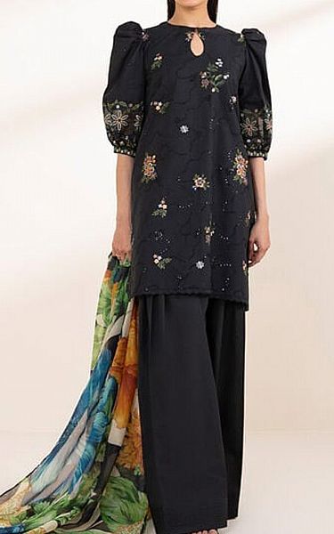Sapphire Black Cotton Suit | Pakistani Lawn Dress in USA- Image 1