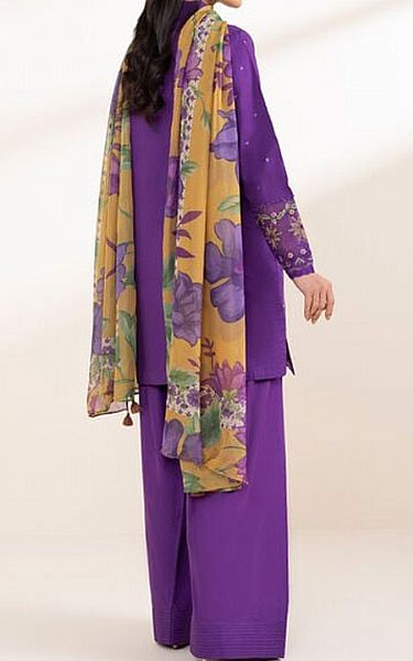 Sapphire Purple Lawn Suit | Pakistani Lawn Dress in USA- Image 2