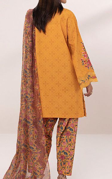 Sapphire Cadmium Orange Jacquard Suit | Pakistani Lawn Suits- Image 2
