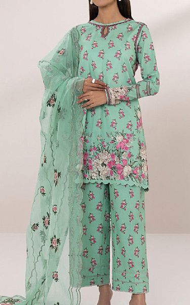 Sapphire Mint Green Lawn Suit | Pakistani Lawn Suits- Image 1