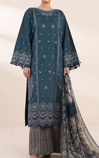 Sapphire Pickled Bluewood Cotton Suit | Pakistani Lawn Dress in USA- Image 1