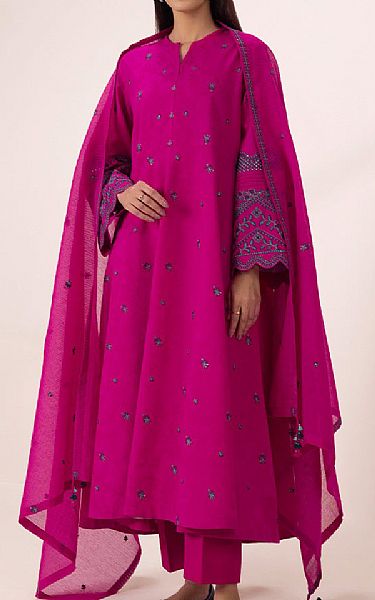 Sapphire Fuchsia Pink Jacquard Suit | Pakistani Lawn Suits- Image 1