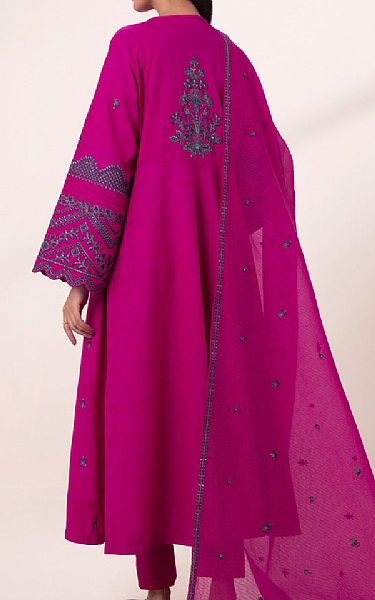 Sapphire Fuchsia Pink Jacquard Suit | Pakistani Lawn Suits- Image 2