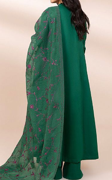 Sapphire Emerald Green Jacquard Suit | Pakistani Lawn Suits- Image 2