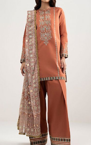 Sapphire Orange Salmon Lawn Suit | Pakistani Lawn Dress in USA- Image 1