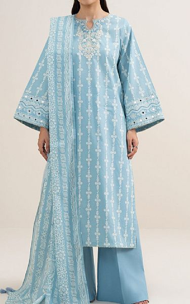 Sapphire Ice Blue Lawn Suit | Pakistani Lawn Dress in USA- Image 1