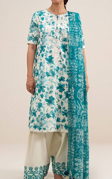 Sapphire Off White/Teal Lawn Suit | Pakistani Lawn Dress in USA- Image 1
