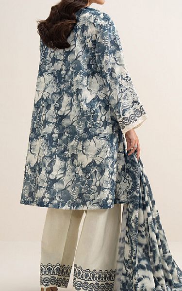 Sapphire Slate/Off White Lawn Suit | Pakistani Lawn Dress in USA- Image 2