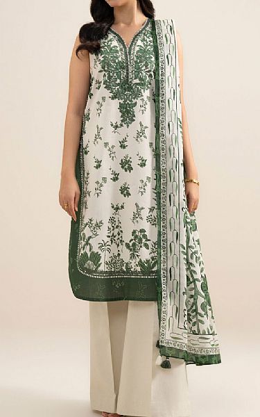 Sapphire Green/Off White Lawn Suit | Pakistani Lawn Dress in USA- Image 1