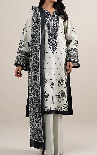 Sapphire Off White/Black Lawn Suit | Pakistani Lawn Dress in USA- Image 1