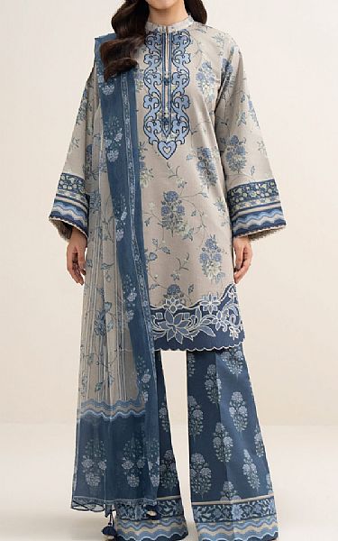 Sapphire Beige/Blue Lawn Suit | Pakistani Lawn Dress in USA- Image 1