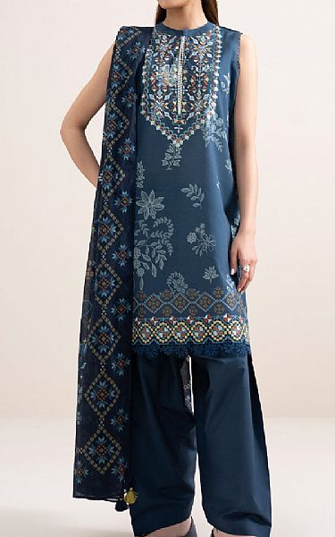 Sapphire Slate Blue Lawn Suit | Pakistani Lawn Dress in USA- Image 1