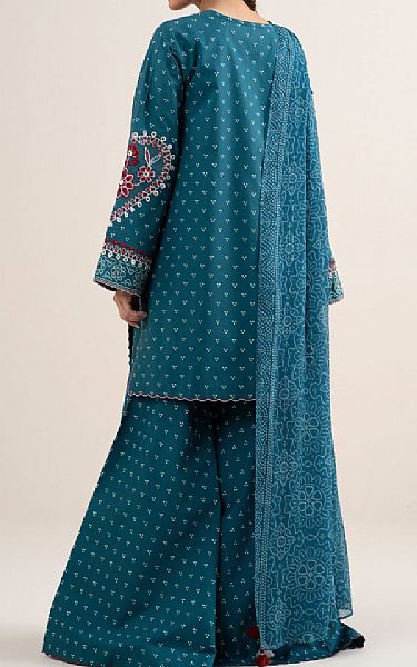 Sapphire Teal Blue Lawn Suit | Pakistani Lawn Dress in USA- Image 2