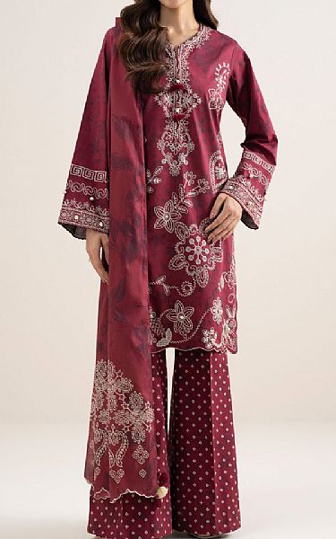Sapphire Light Burgundy Lawn Suit | Pakistani Lawn Dress in USA- Image 1