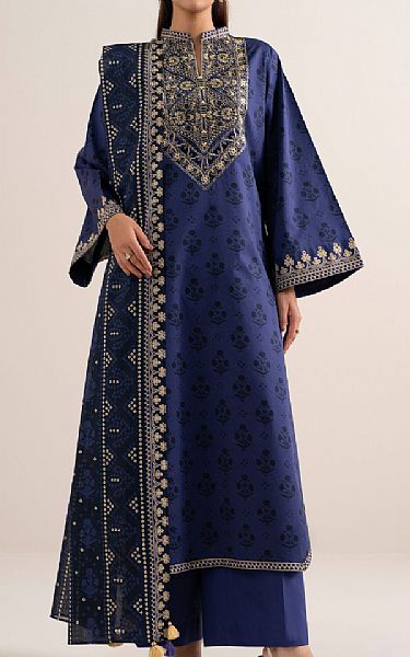 Sapphire Blue Lawn Suit | Pakistani Lawn Dress in USA- Image 1