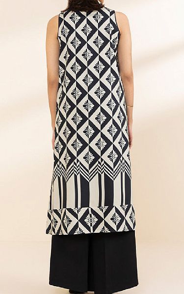 Sapphire Black/Off White Lawn Kurti | Pakistani Lawn Dress in USA- Image 2