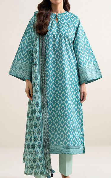 Sapphire Aqua Lawn Suit | Pakistani Lawn Dress in USA- Image 1