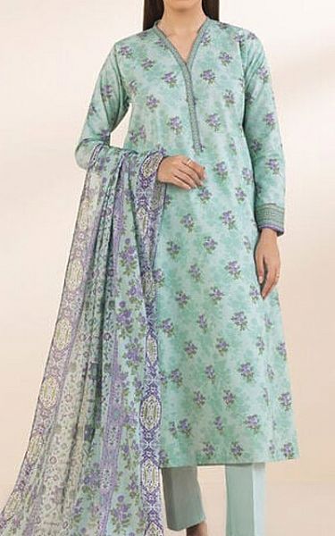Sapphire Shadow Green Lawn Suit | Pakistani Lawn Dress in USA- Image 1