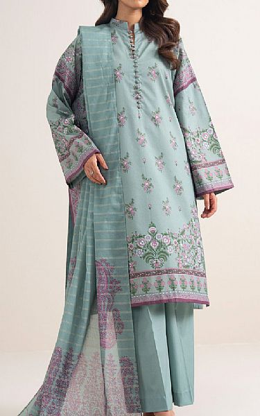 Sapphire Pale Aqua Lawn Suit | Pakistani Lawn Dress in USA- Image 1