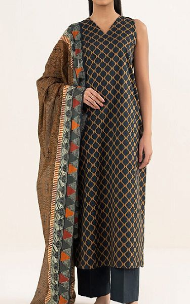 Sapphire Black/Orange Lawn Suit | Pakistani Lawn Dress in USA- Image 1