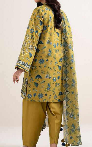 Sapphire Satin Sheen Gold Cotton Suit | Pakistani Lawn Dress in USA- Image 2