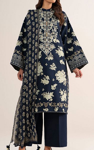 Sapphire Navy/Off White Cotton Suit | Pakistani Lawn Dress in USA- Image 1