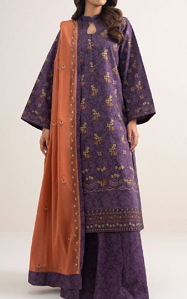 Sapphire Purple Cotton Suit | Pakistani Lawn Dress in USA- Image 1