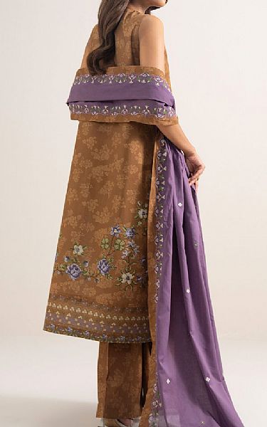 Sapphire Brown Cotton Suit | Pakistani Lawn Dress in USA- Image 2