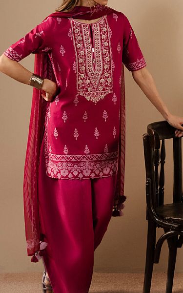 Sapphire Magenta Cotton Suit | Pakistani Lawn Dress in USA- Image 1