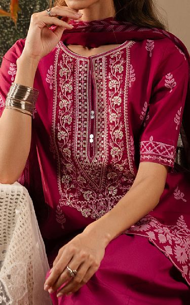 Sapphire Magenta Cotton Suit | Pakistani Lawn Dress in USA- Image 2