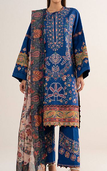 Sapphire Blue Lawn Suit | Pakistani Lawn Dress in USA- Image 1