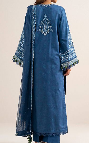 Sapphire Blue Cotton Suit | Pakistani Lawn Dress in USA- Image 2